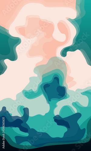 Abstract image of clouds against the background of the setting sun