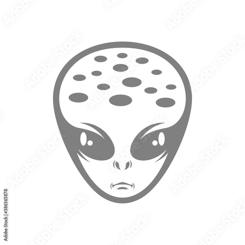 Alien logo design vector Illustration, Alien design template