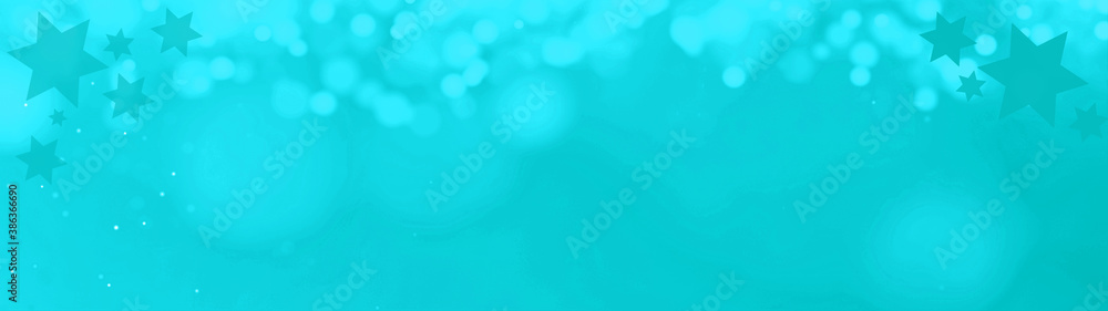 Festive celebration Christmas / xmas / advent holiday background banner panorama template - Abstract turquoise aquamarine paper texture with bokeh light and stars Festive celebration Christmas / xmas / advent holiday background banner panorama template - Abstract turquoise aquamarine paper texture with bokeh light and stars