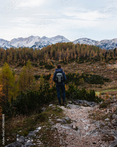 hiker in the mountains