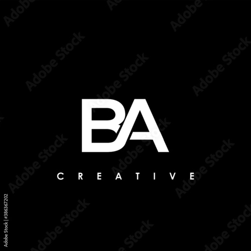 BA Letter Initial Logo Design Template Vector Illustration	
