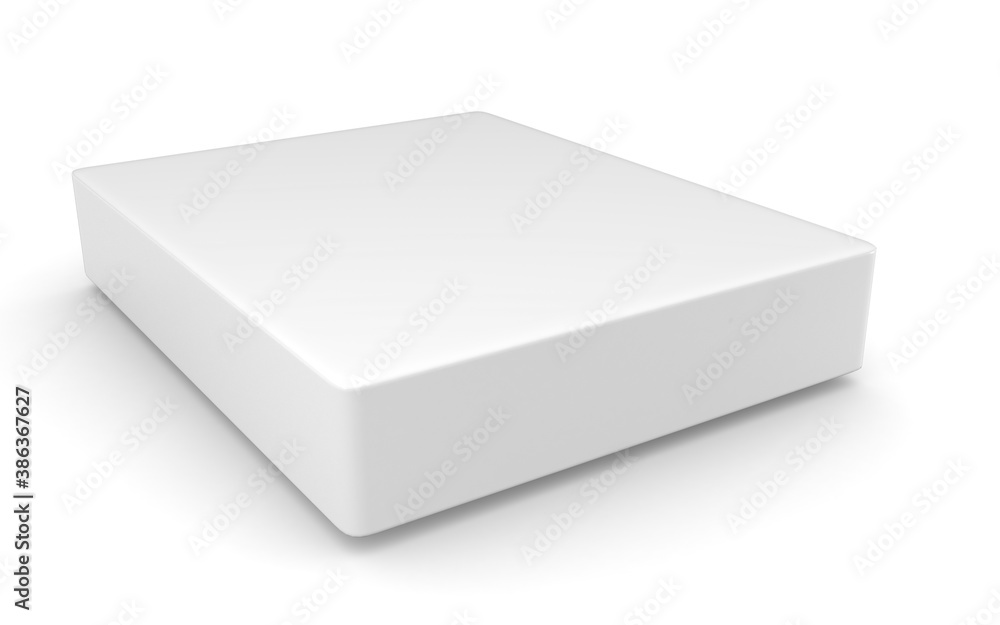 3D box on white background 3D box on white background