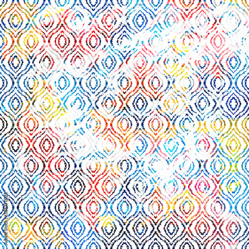 Geometric texture pattern with watercolor effect 