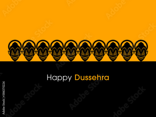 Illustration of Dussehra for the celebration of Hindu community festival.