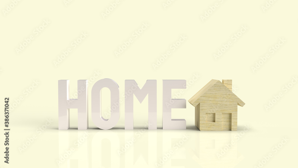 home wood toy and text for property content 3d rendering. home wood toy and text for property content 3d rendering.