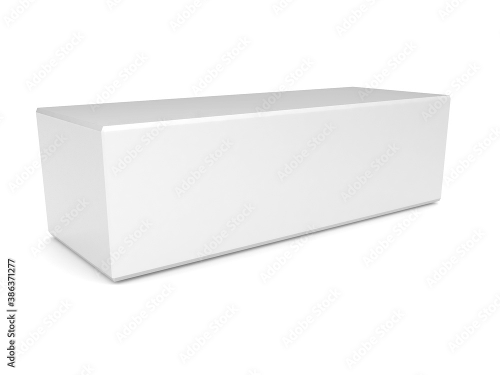 3D box on white background 3D box on white background