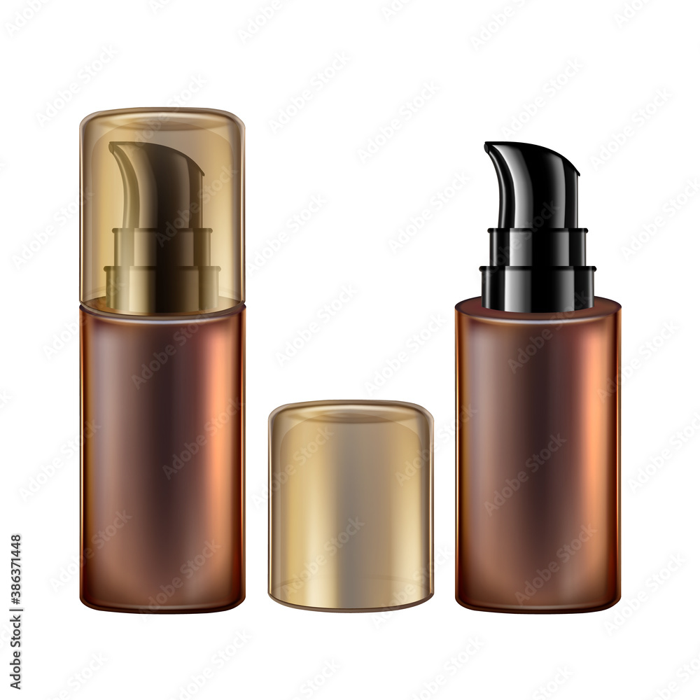 Cosmetics Aromatic Foam Bottle With Pump Vector. Blank Stylish Bottle With Opened And Closed Transparent Cap. Spa Salon Hygiene Sprayer Health Care Product Template Realistic 3d Illustration Cosmetics Aromatic Foam Bottle With Pump Vector. Blank Stylish Bottle With Opened And Closed Transparent Cap. Spa Salon Hygiene Sprayer Health Care Product Template Realistic 3d Illustration