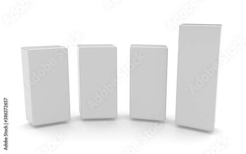 3D box on white background