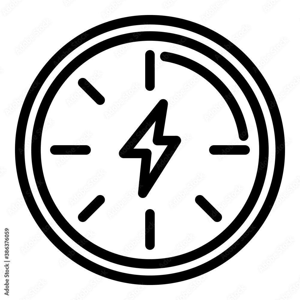 Time energy icon. Outline time energy vector icon for web design isolated on white background Time energy icon. Outline time energy vector icon for web design isolated on white background