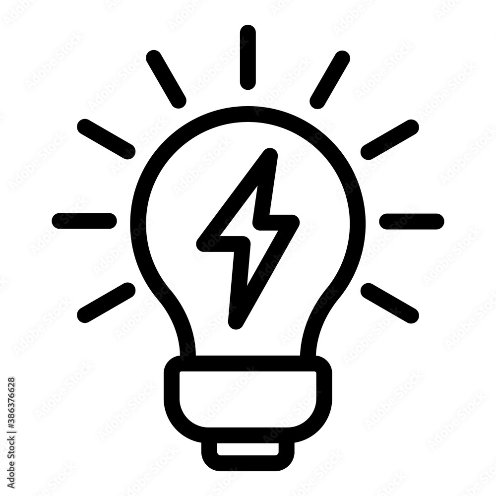 Great idea icon. Outline great idea vector icon for web design isolated on white background Great idea icon. Outline great idea vector icon for web design isolated on white background