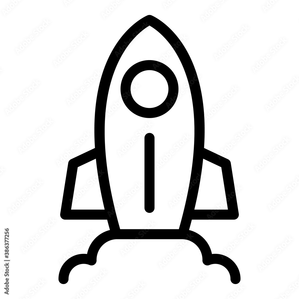 Rocket idea icon. Outline rocket idea vector icon for web design isolated on white background Rocket idea icon. Outline rocket idea vector icon for web design isolated on white background