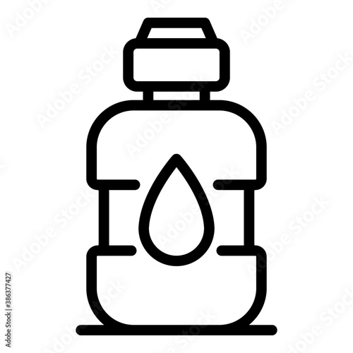 Bottle rinse icon. Outline bottle rinse vector icon for web design isolated on white background