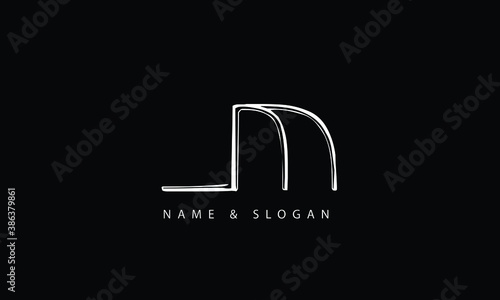 LM, ML, L, M abstract letters logo monogram
