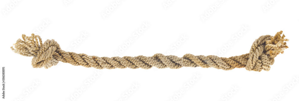 Rope with knots isolated on white background. Rope with knots isolated on white background.