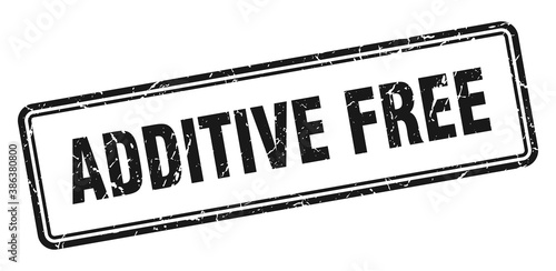additive free stamp. square grunge sign on white background