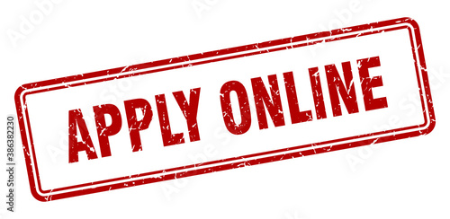 apply online stamp. square grunge sign on white background