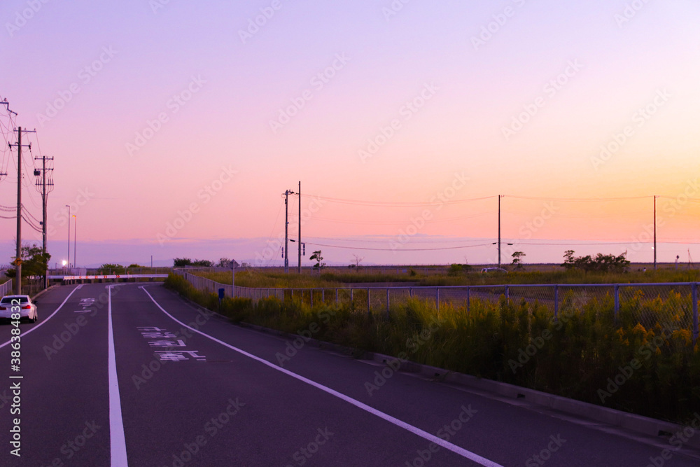 Fototapeta premium Landscape(sunset)