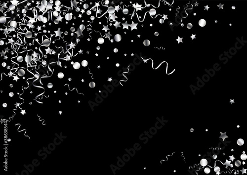 Silver Spiral Anniversary Vector Black 