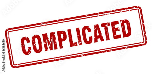 complicated stamp. square grunge sign on white background