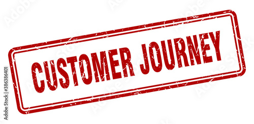 customer journey stamp. square grunge sign on white background