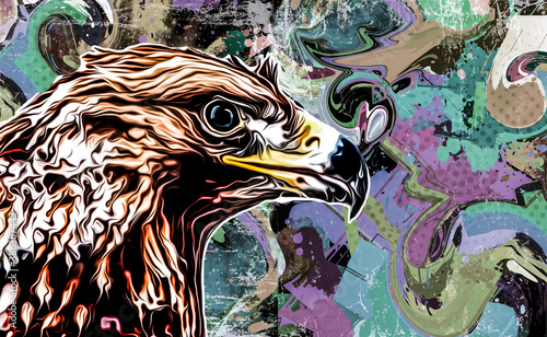 colorful artistic eagle iso...