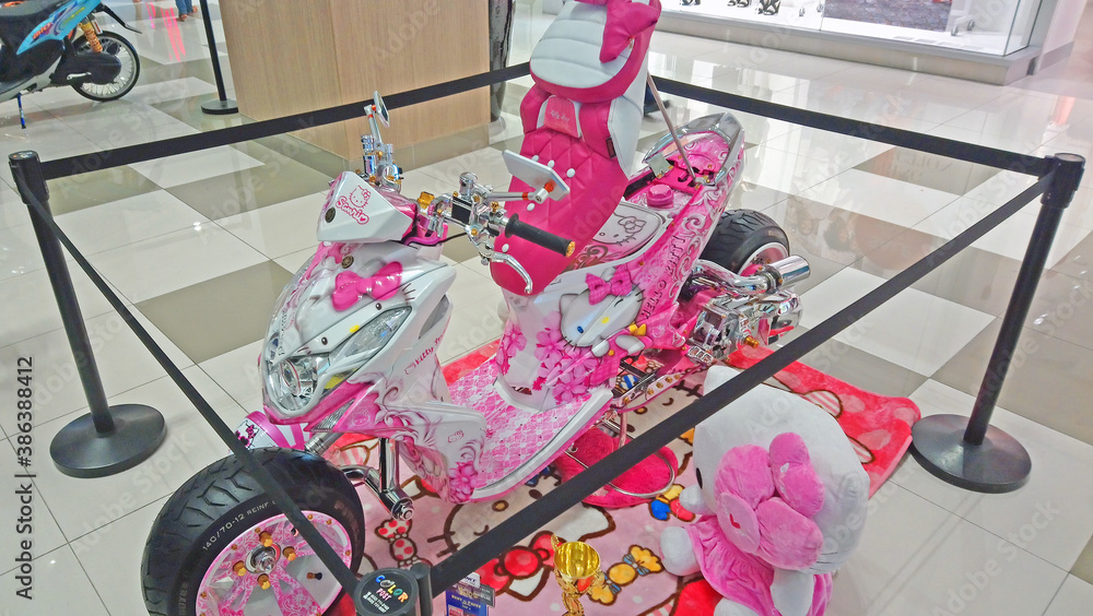 Hello Kitty motorcycle in Quezon City, Philippines Stock Photo | Adobe ...