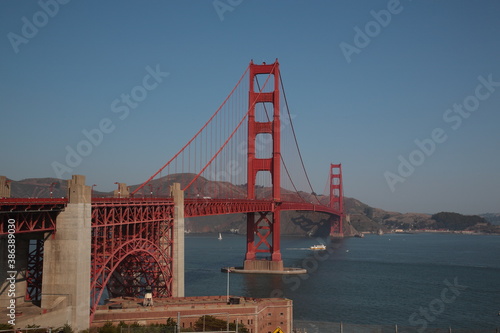View of Golden Gate bridge in San Francisco, California USA