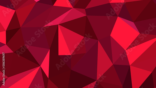 Crimson abstract background. Geometric vector illustration. Colorful 3D wallpaper.