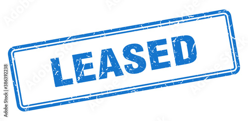 leased stamp. square grunge sign on white background