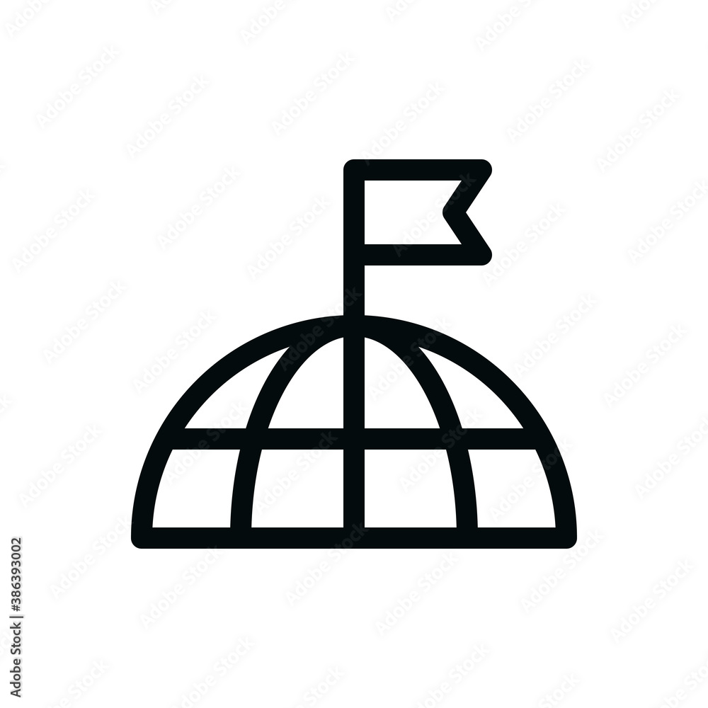 North pole flag isolated icon, development of the arctic vector icon with editable stroke North pole flag isolated icon, development of the arctic vector icon with editable stroke