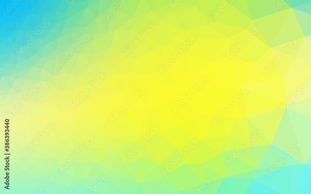 Light Blue, Yellow vector triangle mosaic cover.