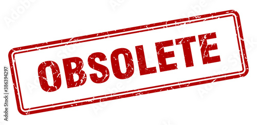 obsolete stamp. square grunge sign on white background