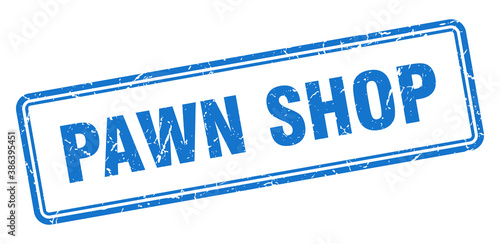 pawn shop stamp. square grunge sign on white background