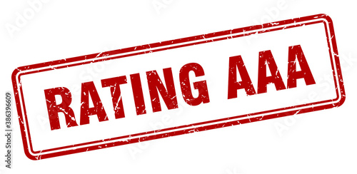 rating aaa stamp. square grunge sign on white background