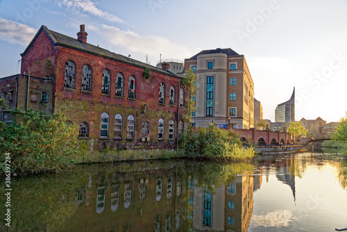 River Kennet and Kennet and Avon Canal at Reading - UK