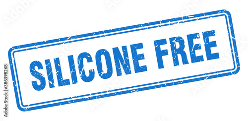 silicone free stamp. square grunge sign on white background