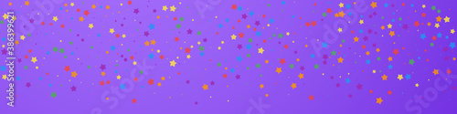 Festive immaculate confetti. Celebration stars. Jo