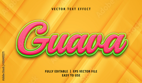 3D Guava Text effect, Editable Text Style