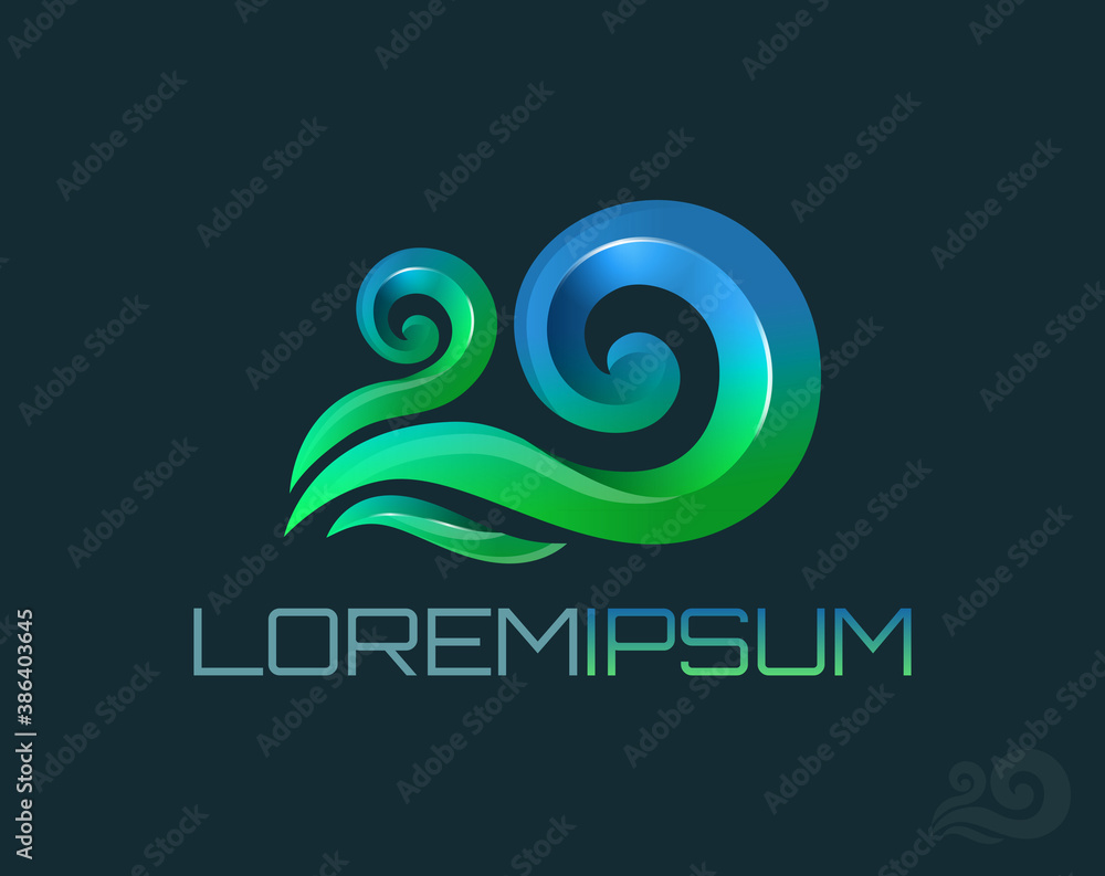 Wave logo template. Vector icon. Wave logo template. Vector icon.