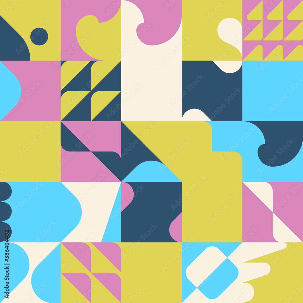 Abstract Vector Pattern Graphics With Simple Geometric Shapes Abstract Vector Pattern Graphics With Simple Geometric Shapes