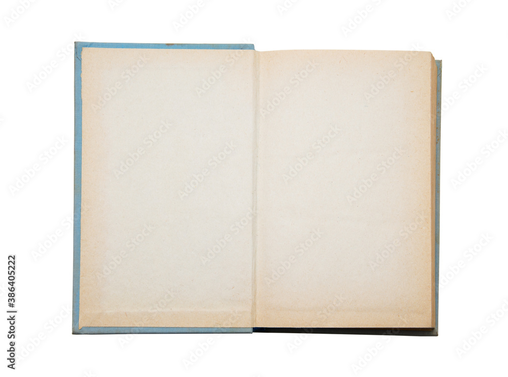 Open notebook isolated on white background Open notebook isolated on white background
