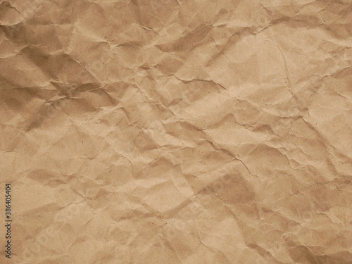 Wallpaper Mural crumpled paper texture, brown cardboard Torontodigital.ca