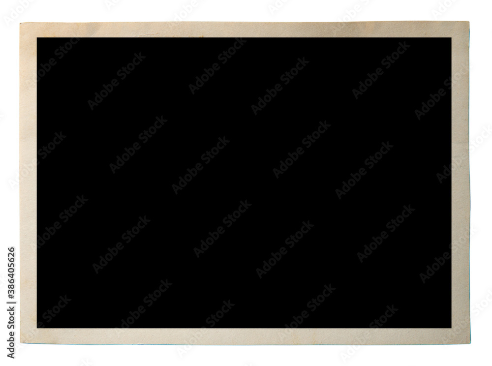 Blank old photo isolated on white Blank old photo isolated on white