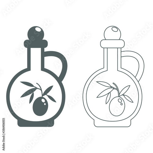 Olive icon vector set. oil illustration sign collection. branchs ymbol. 
