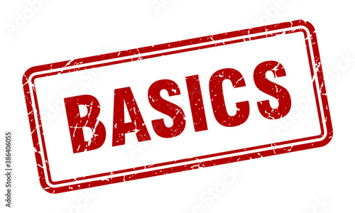 basics stamp. square grunge sign on white background