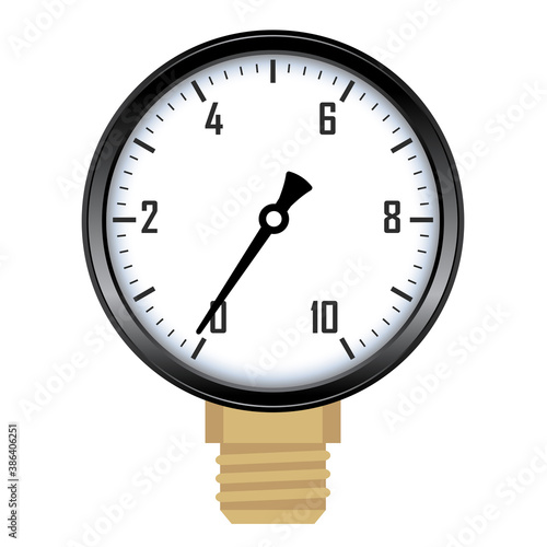 Air pressure manometer vector cartoon