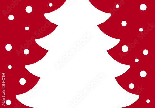 Merry Christmas greeting card set with cute xmas tree. EPS10 vector.