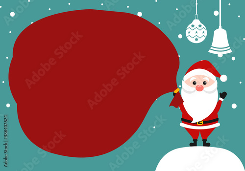 Merry Christmas greeting card santa  retro designs EPS10 vector