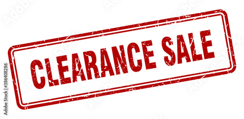 clearance sale stamp. square grunge sign on white background