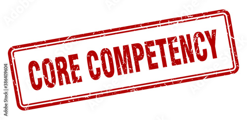 core competency stamp. square grunge sign on white background